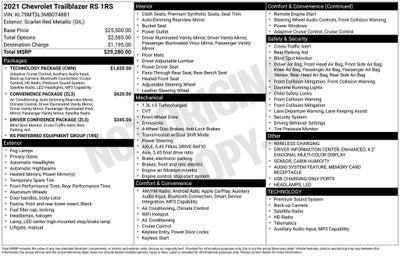 2021 Chevrolet TrailBlazer RS