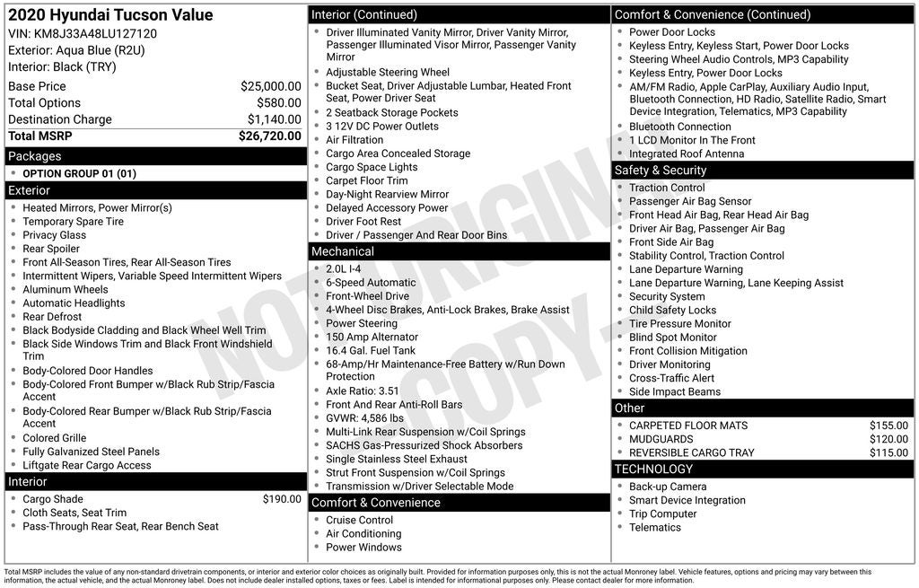 2020 Hyundai Tucson Value