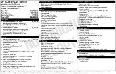 2018 Audi Q3 2.0T Premium Pano Roof