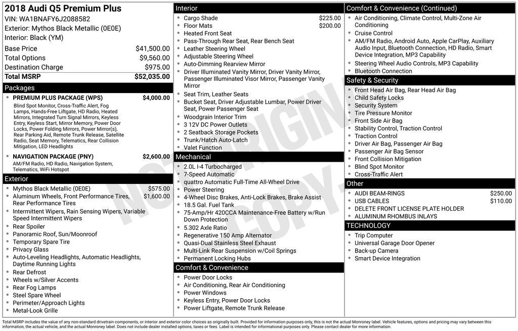 2018 Audi Q5 2.0T Premium Plus quattro