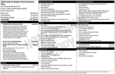2023 Audi A4 45 S line Premium Plus quattro