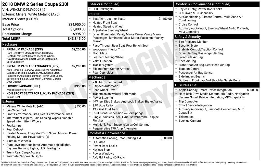 2018 BMW 2 Series 230i