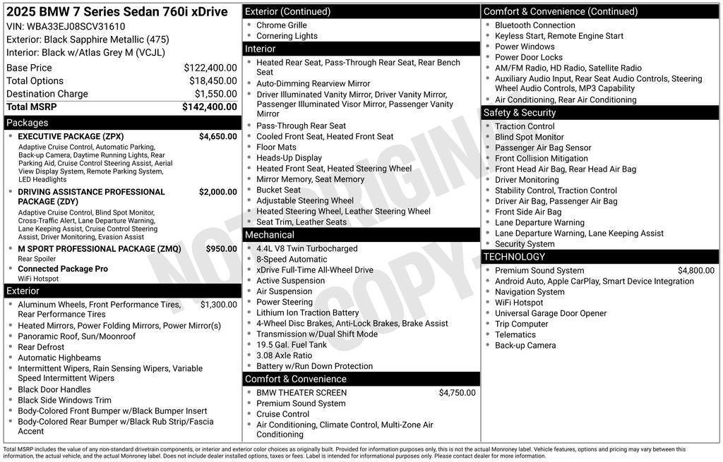 2025 BMW 7 Series 760i xDrive