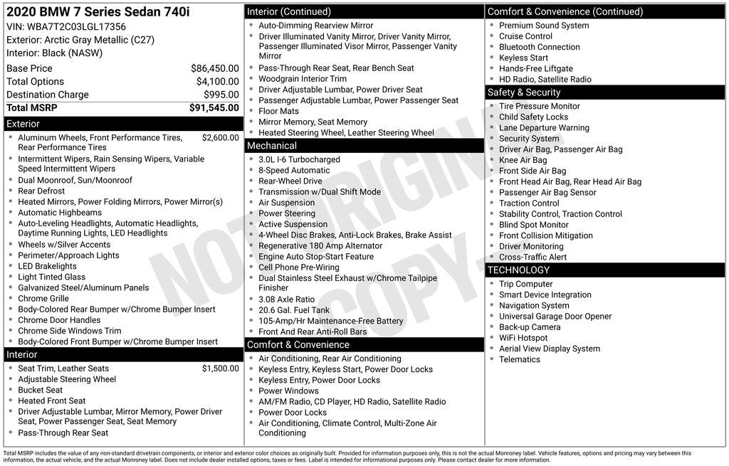 2020 BMW 7 Series 740i
