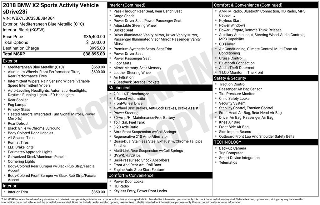2018 BMW X2 sDrive28i