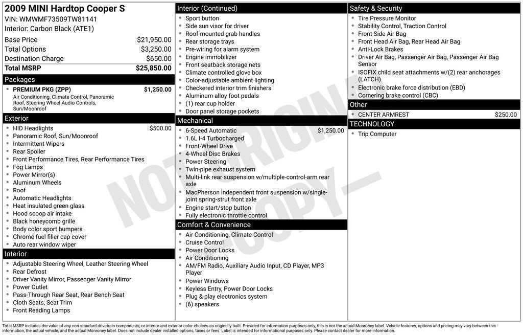 2009 MINI Cooper S Base