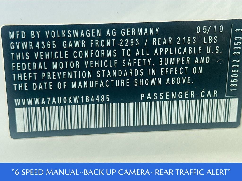 2019 Volkswagen Golf R DCC & Navigation 4Motion