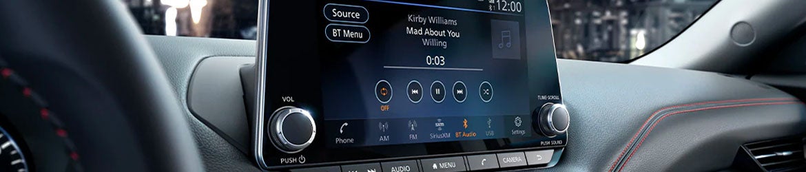 The infotainment system of the 2025 Nissan Sentra in Pompano Beach, FL